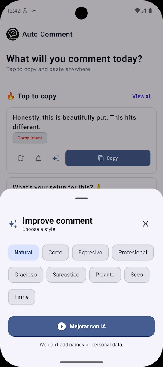 Auto Comment — Screenshots 7